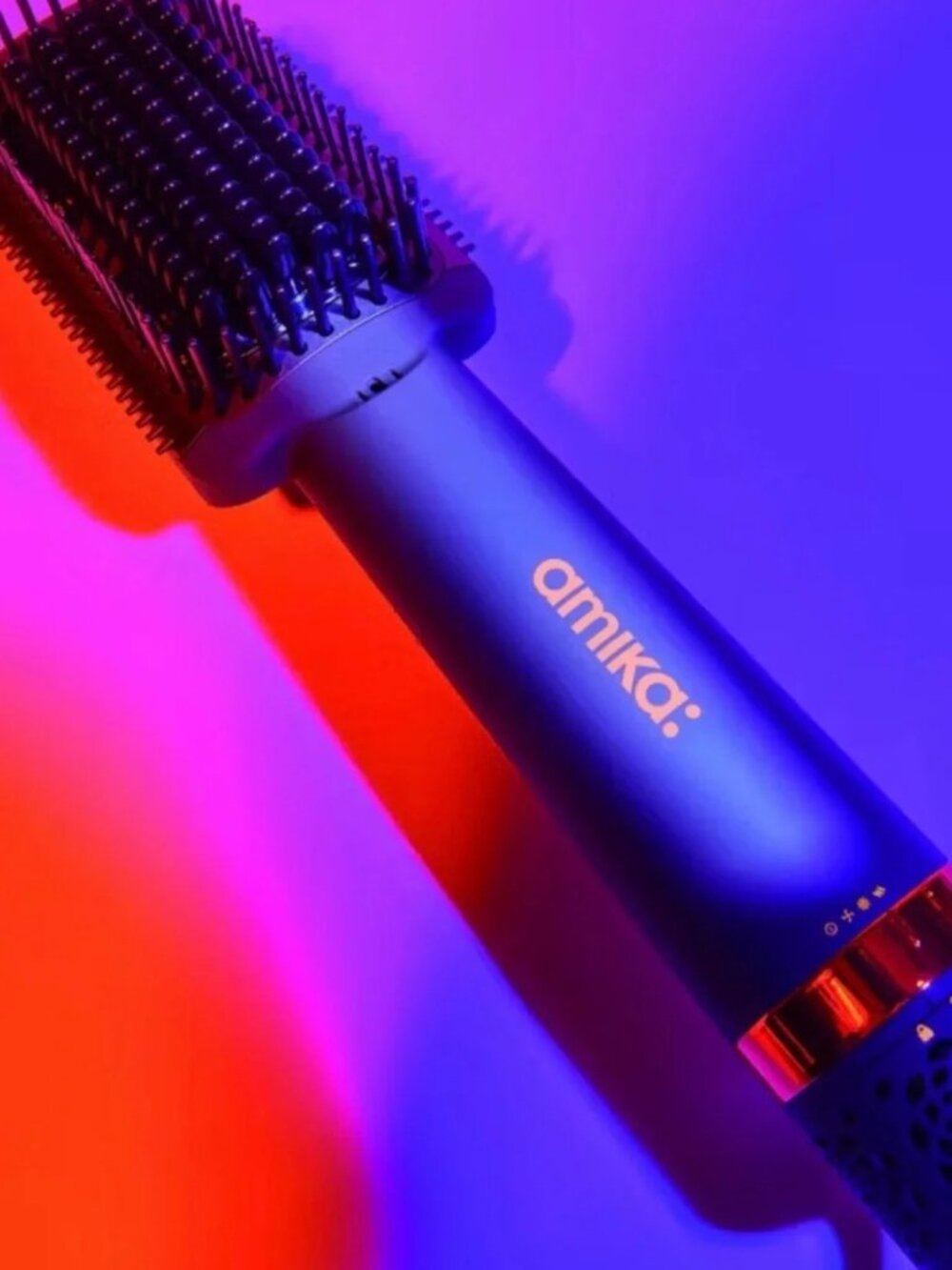 Amika Blow Dryer Styling Brush - Double Agent Blow Dryer and Straightening Brush